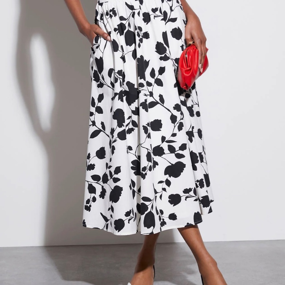 VICI White and black floral skirt